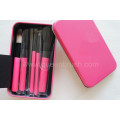 Custom Logo Nylon Hair 7PCS Pink Cosmetic Makeup Brush Set